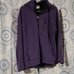 HPiWomen's Purple Fleece Lined Rain Jacket